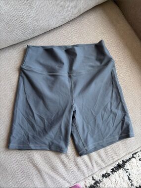 Abercrombie & Fitch Gray High-Rise Bike Shorts